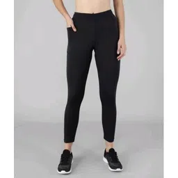 kgn hub Color Block Women Black Tights-picture-13