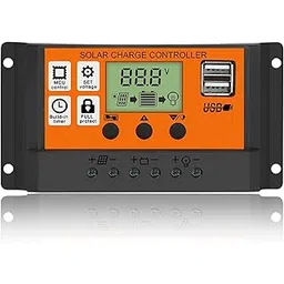 kh 60A Solar Charge Contoller 12V/ 24V Solar Panel Charge Controller Intelligent Regulator with Dual USB Port Auto Parameter LCD Display - Timer Setting ON/Off Hours (60 A)-picture-23