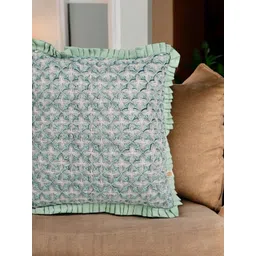 Khaabka Teal Set of 2 Velvet Cushion Covers-picture-18