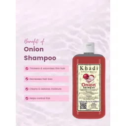 khadi natural herbal Onion Shampoo For Hair Growth - 500 ml image 3
