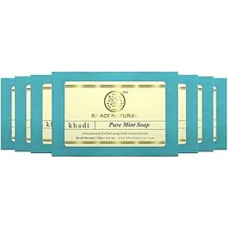 Khadi Natural Herbal Mint Soap| Herbal soap and antiseptic properties|Keeps skin cool and refreshed| Suitable for all skin type| Pack of 7 (125gm *7) (875gm)-picture-48
