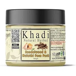 Khadi Natural Herbal Sandalwood Face Pack For Skin Brightening 180gm Pack | Enriched With 100% Natural Pure Sandalwood Powder & Mulethi For Skin Glowing | Reduce Acne & Control Excess Oil Suitable For All Skin Types | Sls & Parben Free Face Pack-picture-10