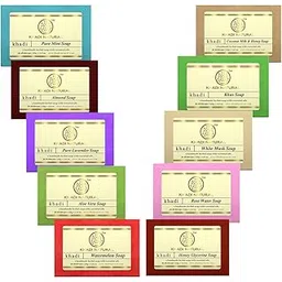 Khadi Natural Herbal Soap Gift Set | Handcrafted Essential Oil Soaps | Pure & Natural | Refreshing & Gentle Cleansing | Provides Naturally Glowing Skin- (Pack of 10)-picture-28