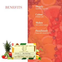Khadi Natural Mix Fruit Handmade Soap Deep Moisturize Skin image 5