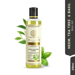 Khadi Natural Neem Teatree & Basil Hair Oil Anti Dandruff Paraben & Mineral Oil Free image 1