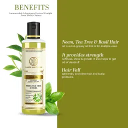 Khadi Natural Neem Teatree & Basil Hair Oil Anti Dandruff Paraben & Mineral Oil Free image 5
