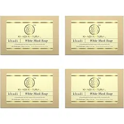 Khadi Natural White Musk Soap | Skin Rejuvenation| Luxurious Fragrance| 125g (Pack of 4)-picture-51