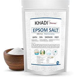 Khadi Omorose Epsom Bath Salt Crystal and Bath |1 Kg | For refreshing bath soak | Foot Spa | Relieves aches & pain-picture-32