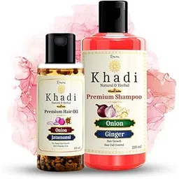 KHADI Onion, Jatamansi & Ginger Premium Shampoo & Hair Oil Combo | Promotes Hair Growth & Reduces Hair Fall | SLS, Sulfate & Paraben Free-picture-42