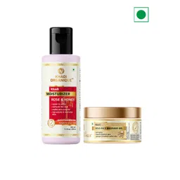 Khadi Organique 2Pcs Khadi Moisturizer 210ml & Gold Face Massage Gel 50g-picture-20
