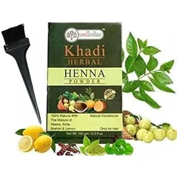 KHADI RISHIKESH Ayurvedic Henna Mix Powder (Mehandi) 100% Natural With Amla,Shikakai,Reetha,Tulsi,Lemon, Henna Hair Care Powder Natural Conditioner Reduce Anti-Dandruff Hair Colour Men &Women - 150Gm-picture-13