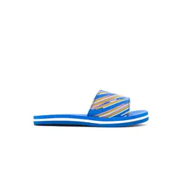 Khadims Boys Blue & White Printed Sliders image 5