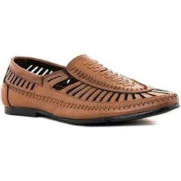 khadim's Lazard Leather Kolhapuri Slip On Shoe for Men-picture-37