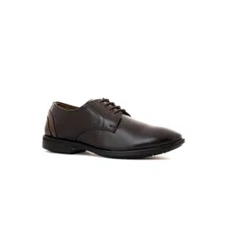 Khadims Men Brown  Solid Formal Derby Shoes-picture-22