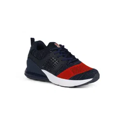 Khadims Men Navy Blue & Red Colourblocked Sneakers-image-49