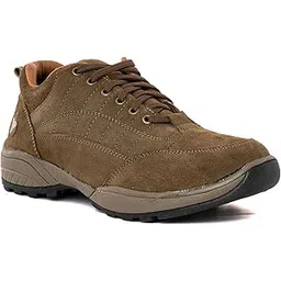 khadim's Turk Green Outdoor Leather Hiking Boots for Men (2593257)-picture-22