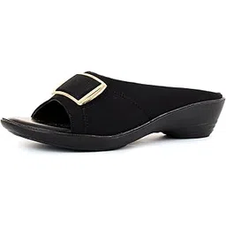 khadim's Wedge Heel Mule Slip On Sandal for Women-picture-11
