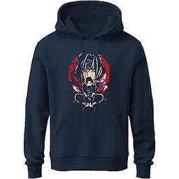 khakey Mens Cotton Hoodies | Cotton Sweatshirt with Hood | Itachi Uchiha Hoodies | Anime Hoodies for Men | P21 image 1
