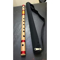 khalsa musical C Scale Right Handed Bamboo Bansuri Random Thread Bamboo Flute With Bag Bamboo Flute-picture-30