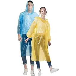 khanakkltd Rain Card Pocket Raincoat, Unisex Disposable Emergency Rain Card for Tour and Hilstation, Pack of 5, Waterproof, Free Size, Multicolor-picture-44
