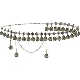 khannak Designer Oxidised Waist Chain Kamarband for Women, Traditional Ethnic Belly Chain, Silver-Toned Waist Band for Women and Girls for Navratri,Celebrations,Wedding and Occassions-picture-37