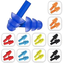 Khelni Noise Cancelling Ear Plugs, Premium Soft Silicone, Reusable, Waterproof, Hypoallergenic, Earplugs for Swimming, Airplanes, Concerts, Shooting, Travelling, Sleeping & Snoring-picture-48