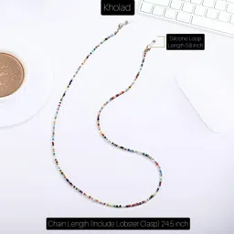 KHOLAD Mask Lanyard Eyeglasses Chain Healing Crystal Beaded Sunglasses Chains with Pearl Necklace Stylish Holder for Women image 5