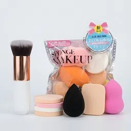 khudat For Perfect Contouring: Precision Sponges (6) and Kabuki Brush (1)-picture-10