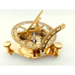 khumyayad Hand Madwe Brass Sundial Compass Marine Nautical Antique Fully Functional Compass Compass-picture-18