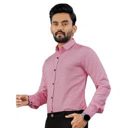 KHUSHI CREATION Men Original Slim Fit Spread Collar Floral Printed Cotton Formal Shirt-picture-27