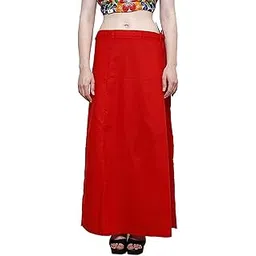 khushi CY-Girl Women's Royal Cotton Readymade Petticoat for Saree (Size-Large) Color-RED-picture-29