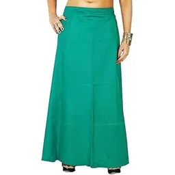 khushi Girl Women's Royal Cotton Readymade Petticoat for Saree (Size-Small) Color-RAMA-picture-10
