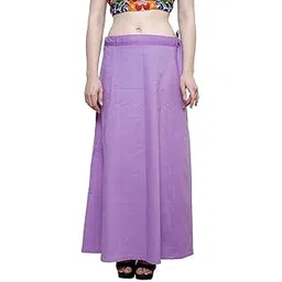 khushi Girl Women's Royal Cotton Readymade Petticoat for Saree (Size-XLarge) Color-Light Purple-picture-21