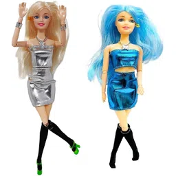 khyali Beautiful Dazzling Doll Combo with Moveable Arms, Legs, Elbow & Knee for Girl|24-picture-10