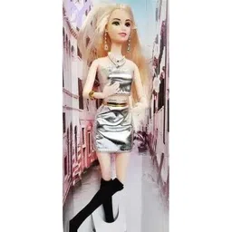 khyali Beautiful Max Stylish Smart Silver Baby Doll with Foldable Hands & Legs-picture-35