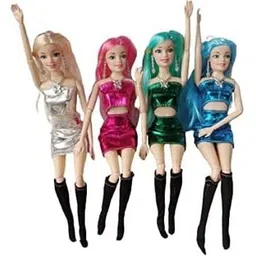 khyali Stylish Make up Doll Girl with Shoes/ Shoe Pair, Accessories (Pack of 4)-picture-27
