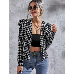 KI STUDIO Women Houndstooth Tailored Jacket-picture-17