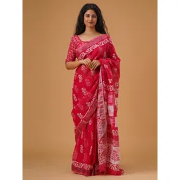 KIAARON Floral Block Printed Saree-picture-12