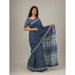 KIAARON Floral Printed Pure Cotton Saree-picture-41