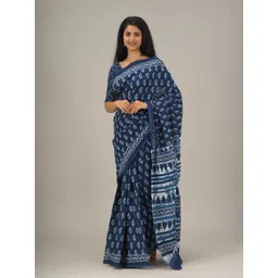 KIAARON Paisley Printed Pure Cotton Saree-picture-34