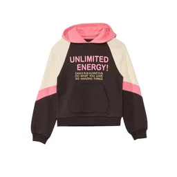 KIABI Girls Typography Printed Hooded Sweatshirt-picture-20