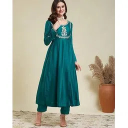 kiana house of fashion Women Embroidered A-Line Kurta Suit Set-picture-47