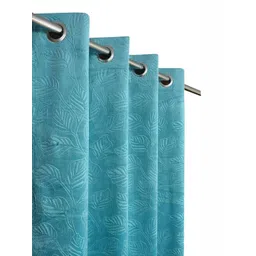 Kiara Creations Blue Set of 2 Room Darkening Door Curtain-picture-22