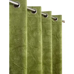 Kiara Creations Green Set of 2 Room Darkening Door Curtain-picture-10