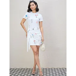 Kibo Floral Print Scuba Bodycon Mini Dress-picture-30