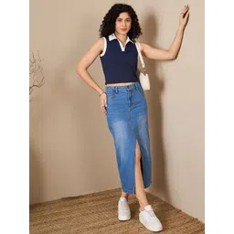 Kibo Shirt Collar Crop Top-picture-31