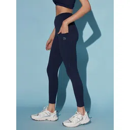 KICA Women Navy Blue Ultra Soft Fast Drying High Waist Tights-picture-10