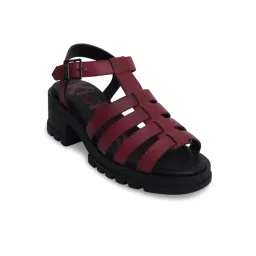 Kickers Women's KICK Herika-IN Red Ankle Strap Sandals-picture-23