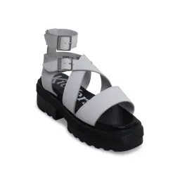 Kickers Women's KICL HELLA-IN White Ankle Strap Sandals-picture-15