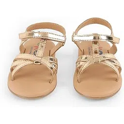 kicks & crawl Dreamy Strappy Golden Sandals-picture-15